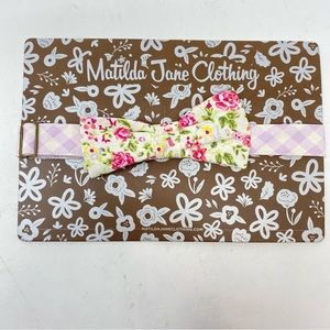 Matilda Jane Formal Garden Bow Tie Floral Gingham Pastel
